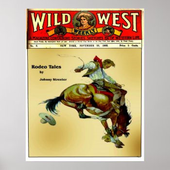 "bronc Rider" Cowboy Western Rodeo Poster by BootsandSpurs at Zazzle