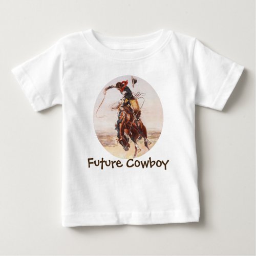 Bronc Rider Future Cowboy Baby T_Shirt