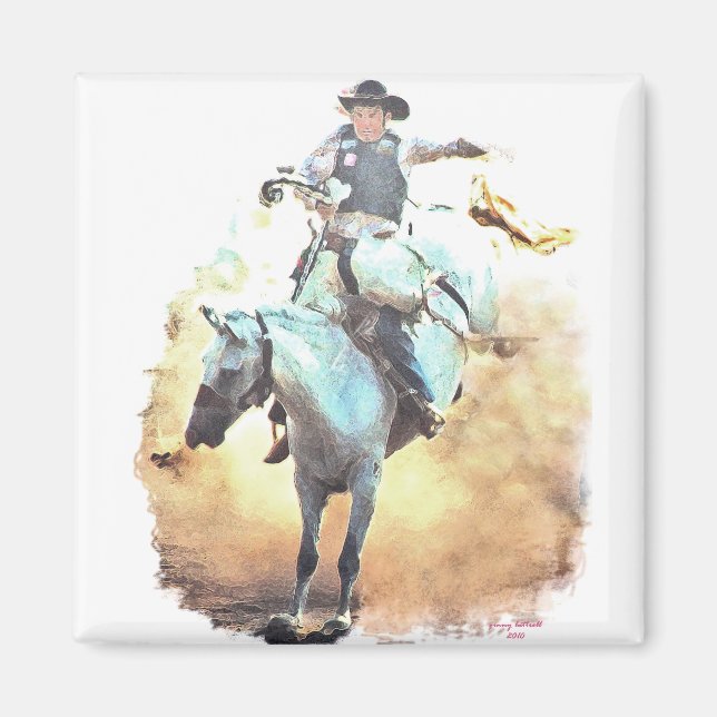 bronc rider magnet (Front)