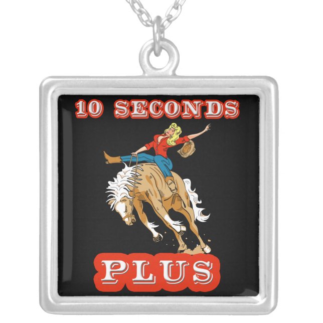 Bronc Riding Girl Necklace (Front)