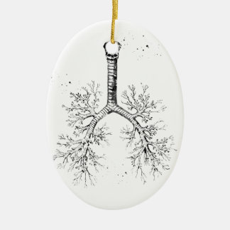 Bronchial tree ceramic ornament