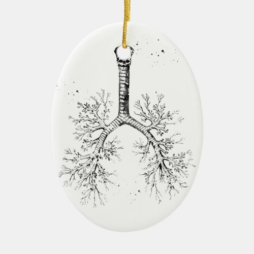 Bronchial tree ceramic ornament