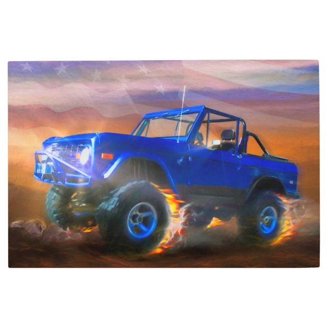 Bronco 4X4 “OFF ROAD RAGER” Metal Print (Front)