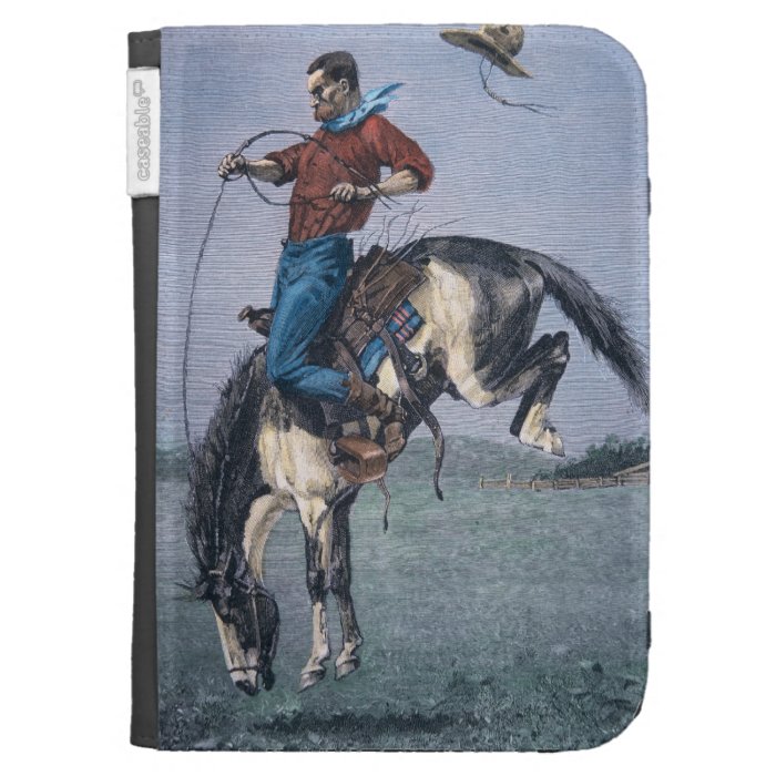 Bronco Buster (coloured engraving) Kindle Covers