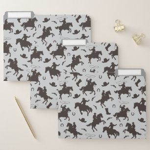 Bronco Cowboy File Folder