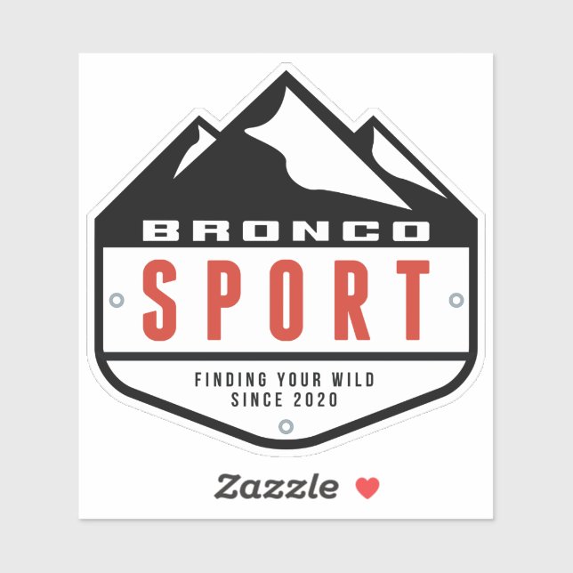 Bronco Sport forum shield logo Sticker (Sheet)