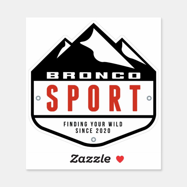 Bronco Sport forum shield logo Sticker (Sheet)
