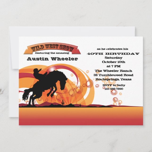 Broncobuster Invitation (Front)