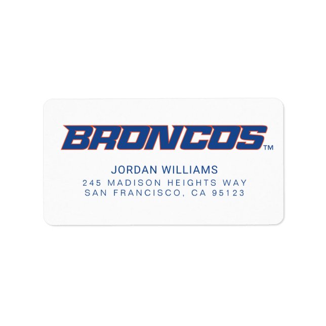 Broncos Label (Front)