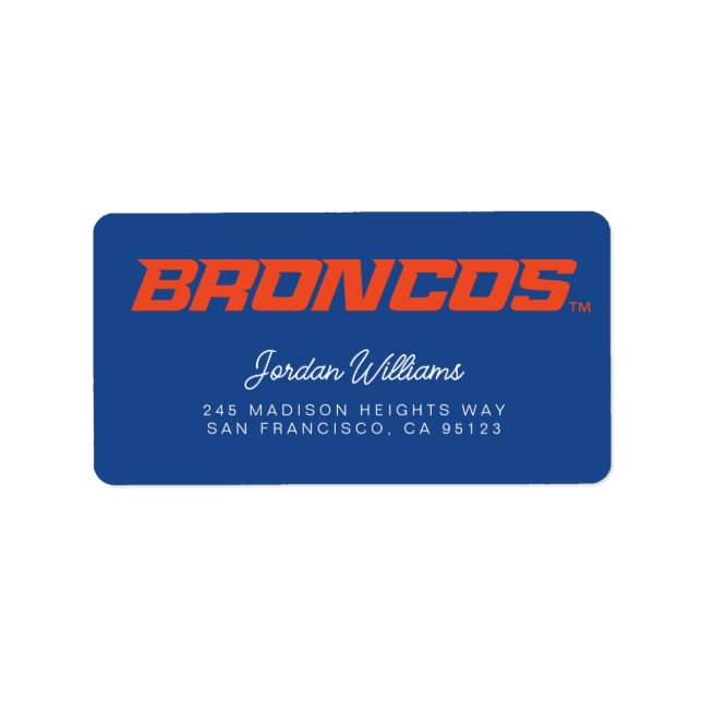 Broncos Label (Front)