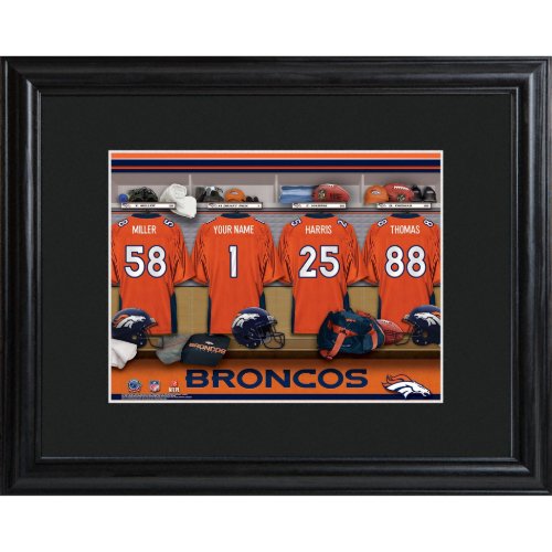 Broncos NFL Locker Room Sign With Matted Frame