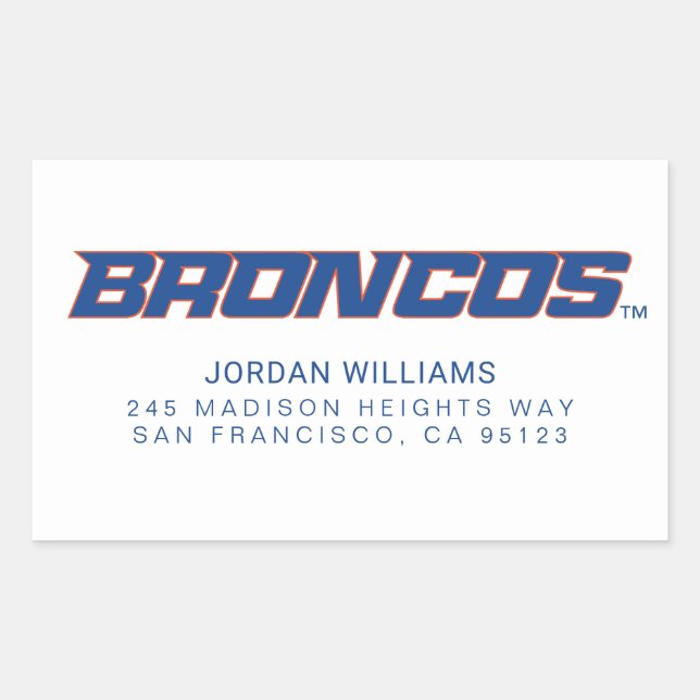 Broncos Rectangular Sticker (Front)