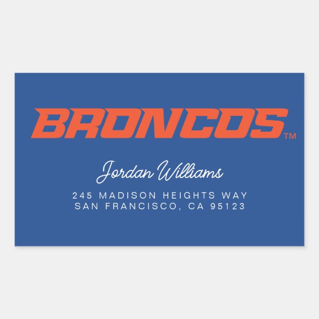 Broncos Rectangular Sticker (Front)