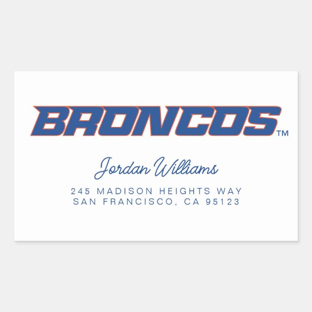 Broncos Rectangular Sticker (Front)
