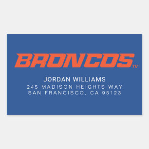 Broncos Rectangular Sticker