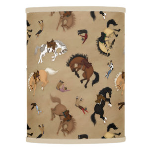 Broncs and Cowboys Lamp Shade