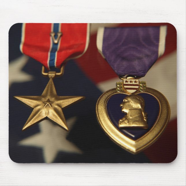 bronse star and purple heart mouse pad (Front)
