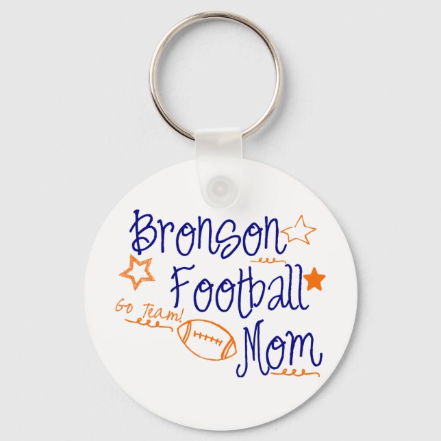 Bronson Football Mom Keychain (Front)