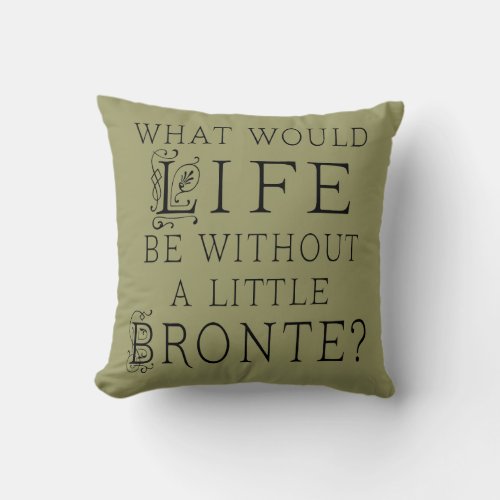 Bronte Book Lover Quote Pillow