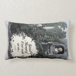 Brontë "Sweet Memory" Victorian Art Poetry Pillow