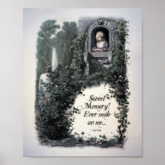 Bronte "Sweet Memory" Victorian Poem Art 8x10 Poster