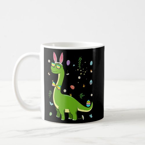 Brontosaurus Bunny Ears Egg Easter Day Dinosaur Di Coffee Mug