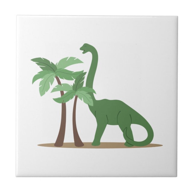 Brontosaurus Ceramic Tile (Front)