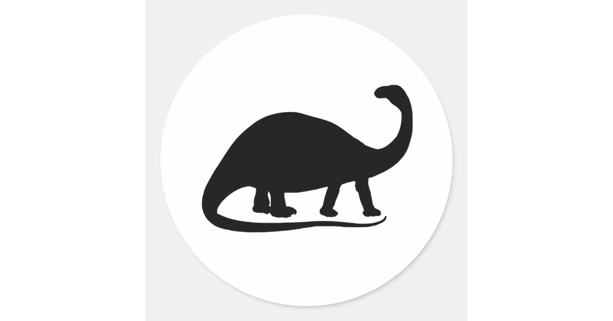 Brontosaurus Classic Round Sticker | Zazzle
