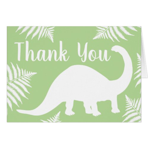 Brontosaurus Dinosaur Baby Shower Thank You
