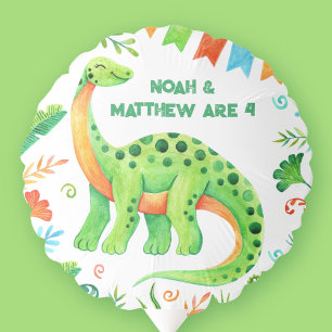 Brontosaurus Dinosaur Joint Combined Birthday Balloon