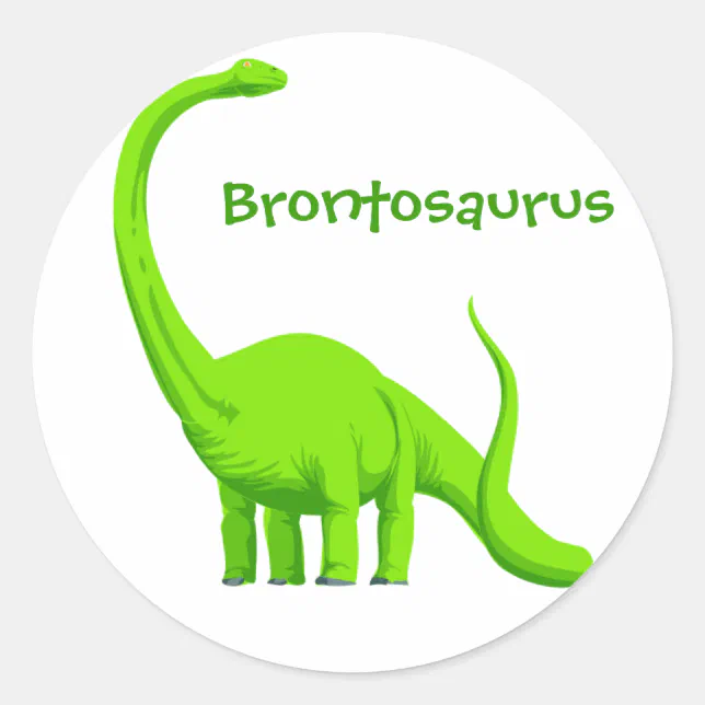 Brontosaurus dinosaur sticker | Zazzle