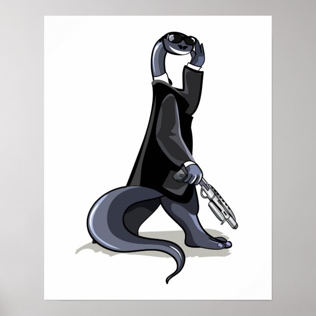 Brontosaurus Dressed As A Movie Character. Poster (Front)