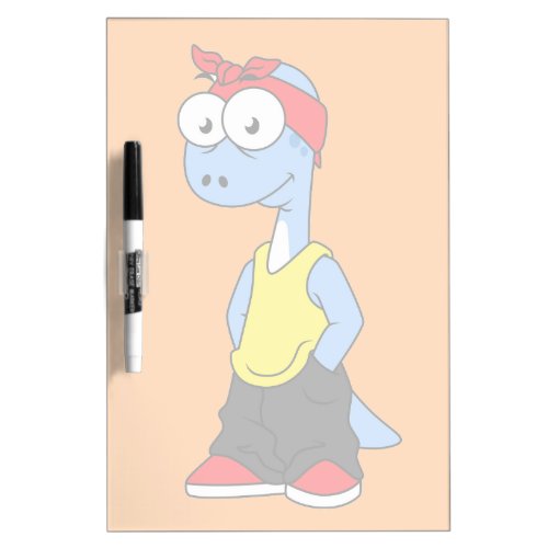 Brontosaurus Dressed In Hip Hop Clothing Dry Erase Board