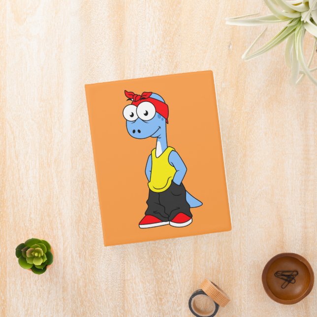 Brontosaurus Dressed In Hip Hop Clothing. Mini Binder (InSitu)