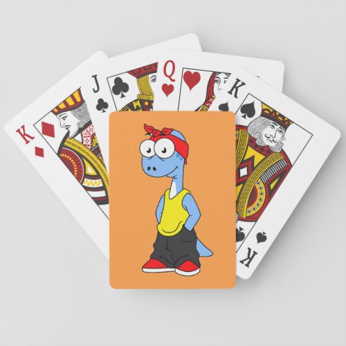 Brontosaurus Dressed In Hip Hop Clothing Playing Cards