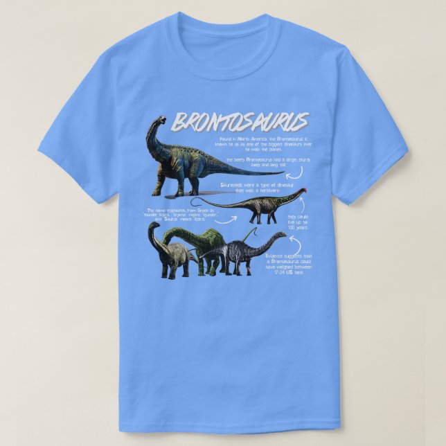 Brontosaurus Fun Facts T-Shirt (Design Front)