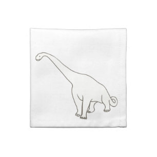 Brontosaurus Outline Drawing Coloring Napkins