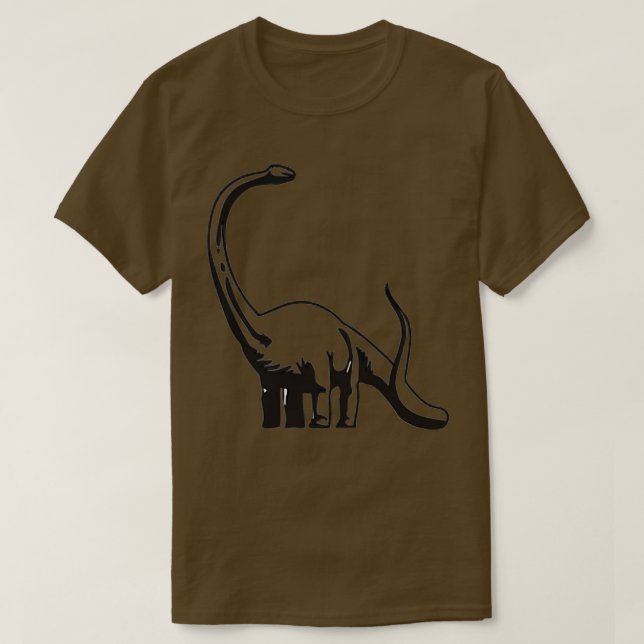 Brontosaurus Pocket Print   T-Shirt (Design Front)