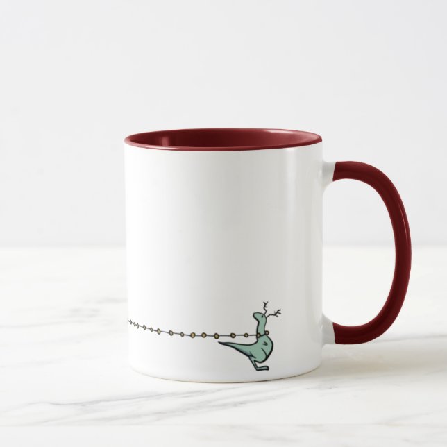 Brontosaurus Santa Mug (Right)