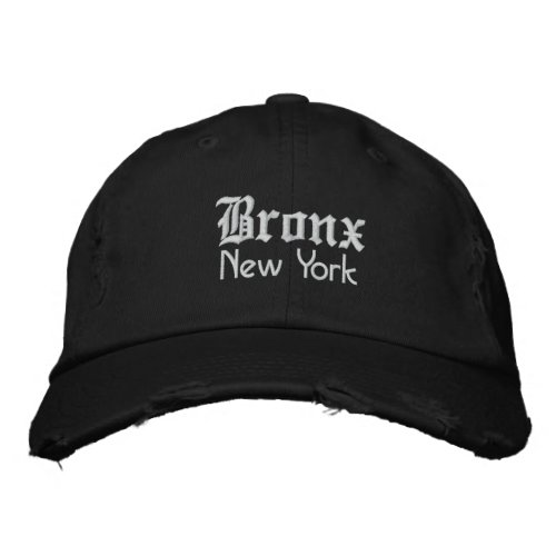 bronx bold embroidered baseball hat