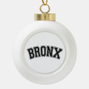 BRONX CERAMIC BALL CHRISTMAS ORNAMENT