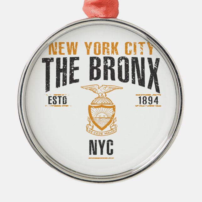 Bronx Metal Ornament (Front)