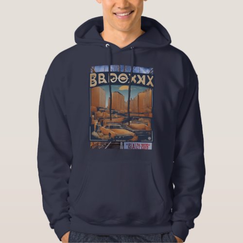 Bronx Navy Blue Hoodie for Men Casual Comfort