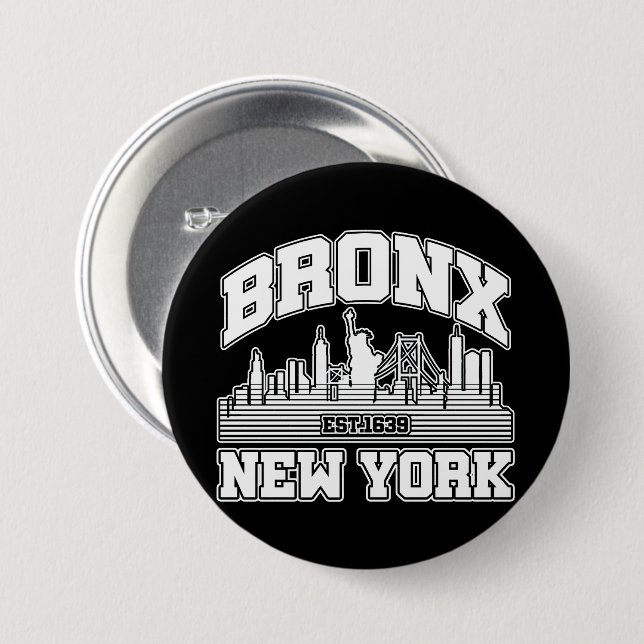 Bronx,New York Button (Front & Back)