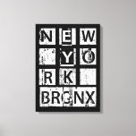 Bronx New York | Grunge Typography Canvas Print