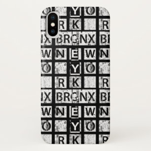 Bronx New York   Grunge Typography iPhone X Case