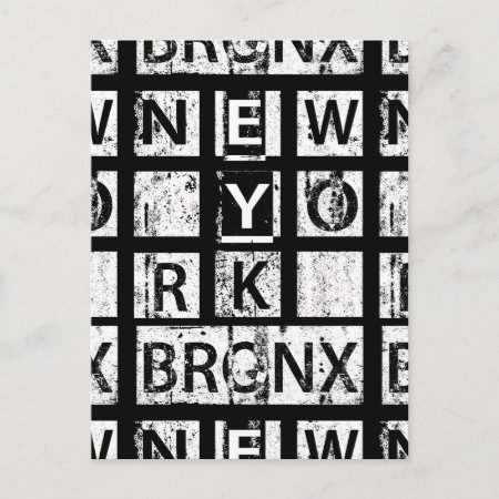 Bronx New York | Grunge Typography Postcard