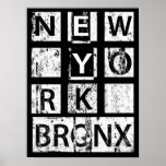 Bronx New York | Grunge Typography Poster