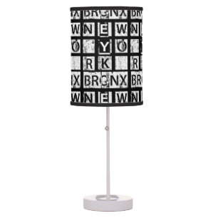 Bronx New York   Grunge Typography Table Lamp