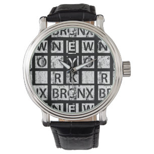 Bronx New York Grunge Typography Watch